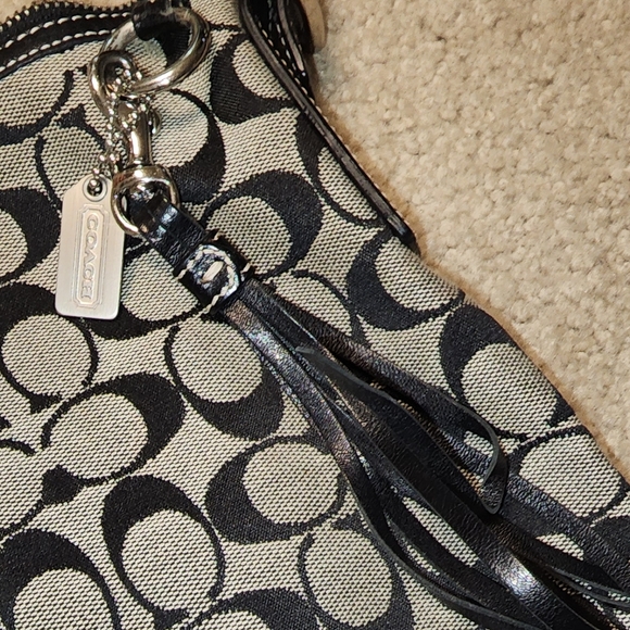 Coach Black Signature Monogram Crossbody Shoulder Bag - Picture 2 of 5